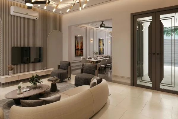 architectural design in modern living – open space interior with natural light and minimalist layout