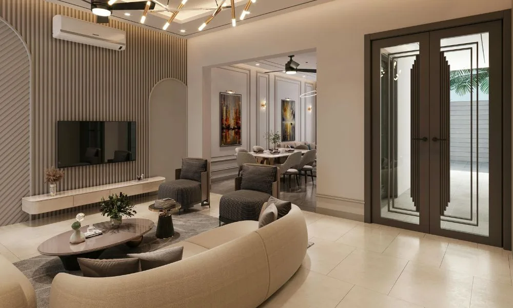 architectural design in modern living – open space interior with natural light and minimalist layout