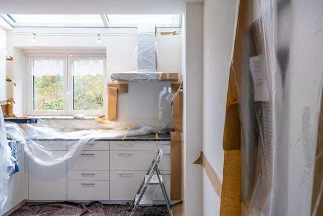 Kitchen during renovation