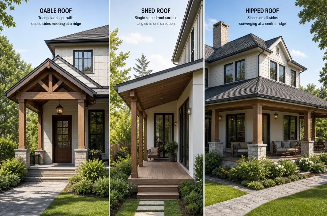 Open Porch Roof Styles: Gable, Shed, and Hip, Which Fits Your Home?