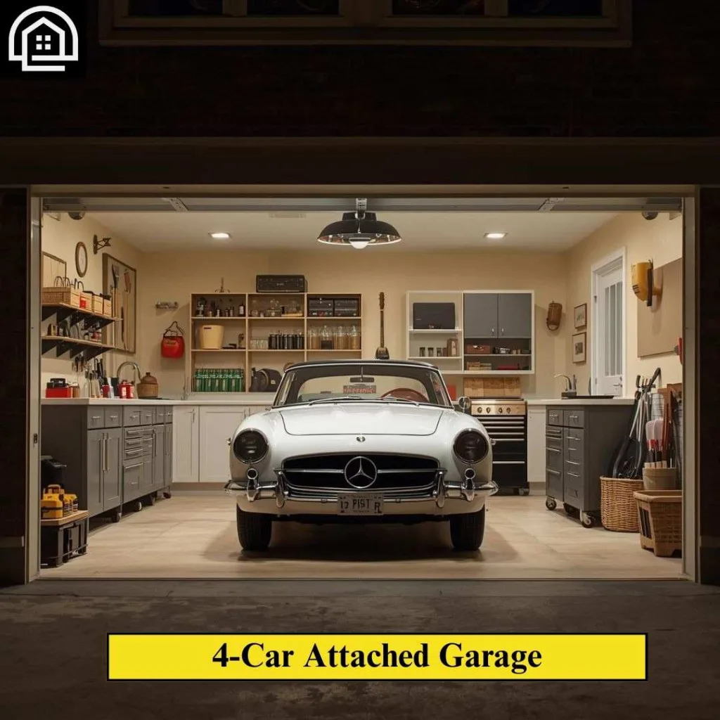 4-Car Attached Garage