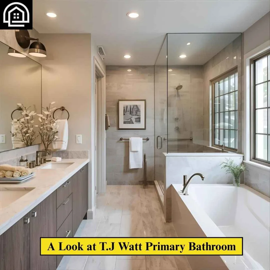 A Look at T.J Watt Primary Bathroom