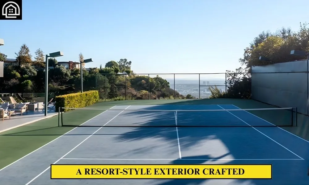 David Spade Beverly Hills House Tennis court