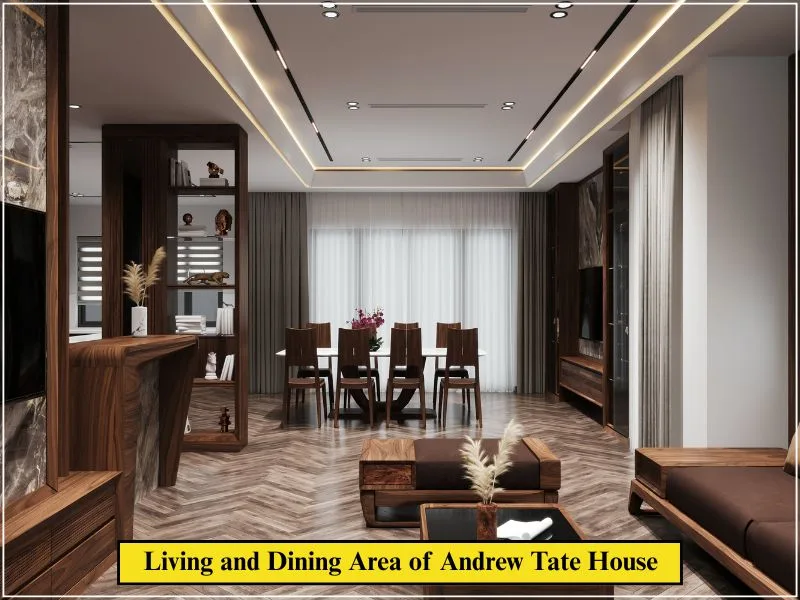 Andrew Tate House: Inside His Romania Mansion & Luxury Life 3 Living and Dining Area of Andrew Tate House 1