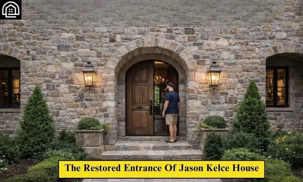 The Restored Entrance Of Jason Kelce House