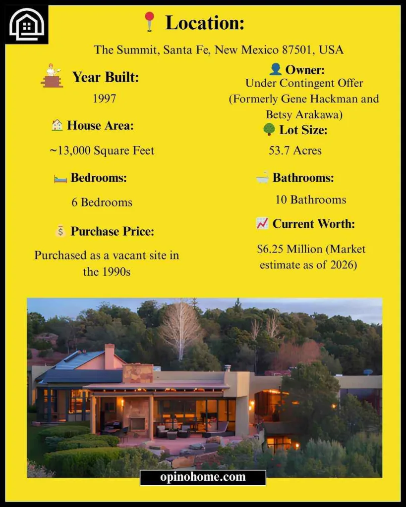 Details Of Gene Hackman House 