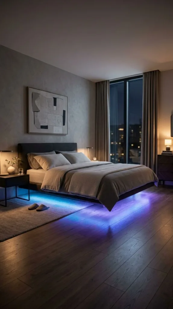 LED Lights Bedroom That Completely Change the Mood 7 Bed Frame Underglow