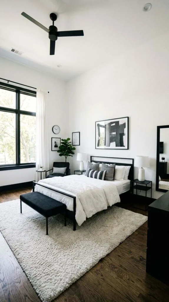 Black Trim White Walls