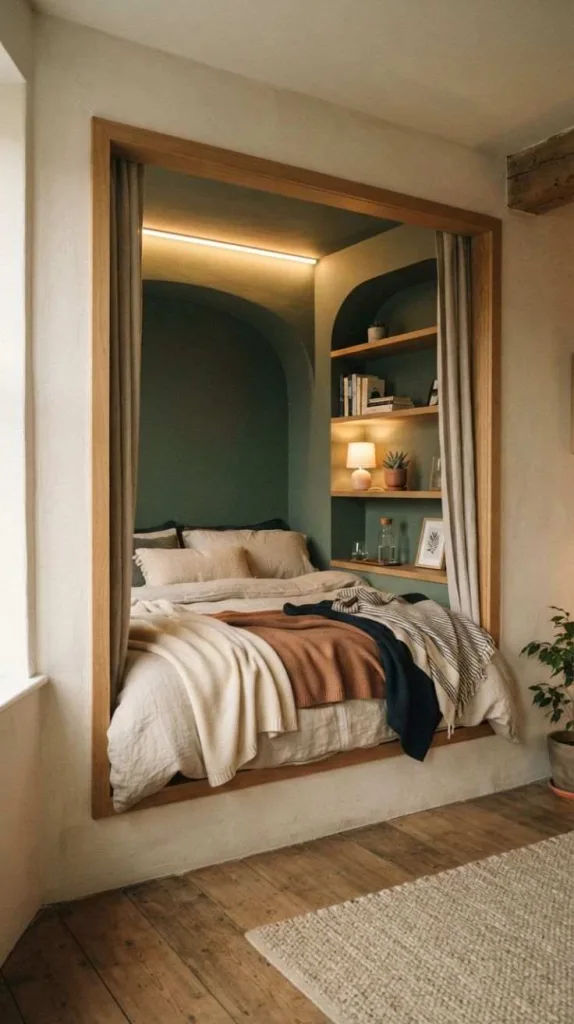 10 Bedroom Ideas for Small Rooms That Maximize Every Inch 10 Built-In Wall Sleeping Niche