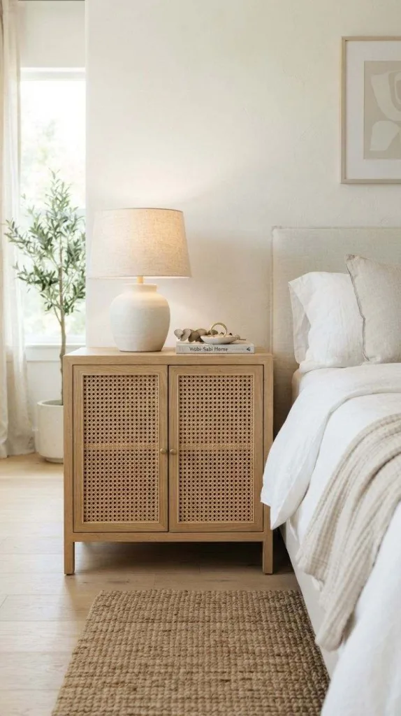 10 Minimalist Bedroom for a Stylish Home Space 5 Cane Doors of Nightstand