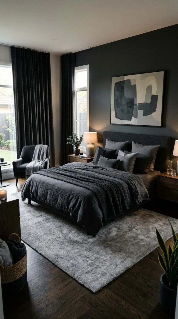 Bedroom Colors For your dream house 8 Charcoal Moody Retreat