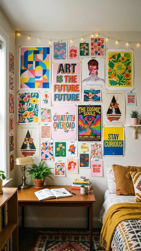 Posters on Wall Bedroom Inspo 11 Colorful Poster Display