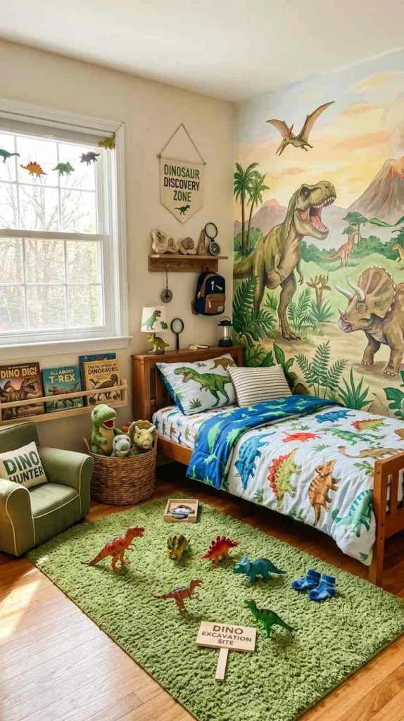 Creative Kids Bedroom Ideas That Make Bedtime More Fun 8 Dinosaur Discovery Bedroom