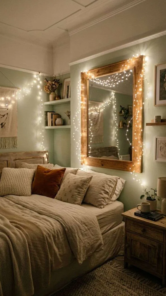 Fairy Light Mirror Border