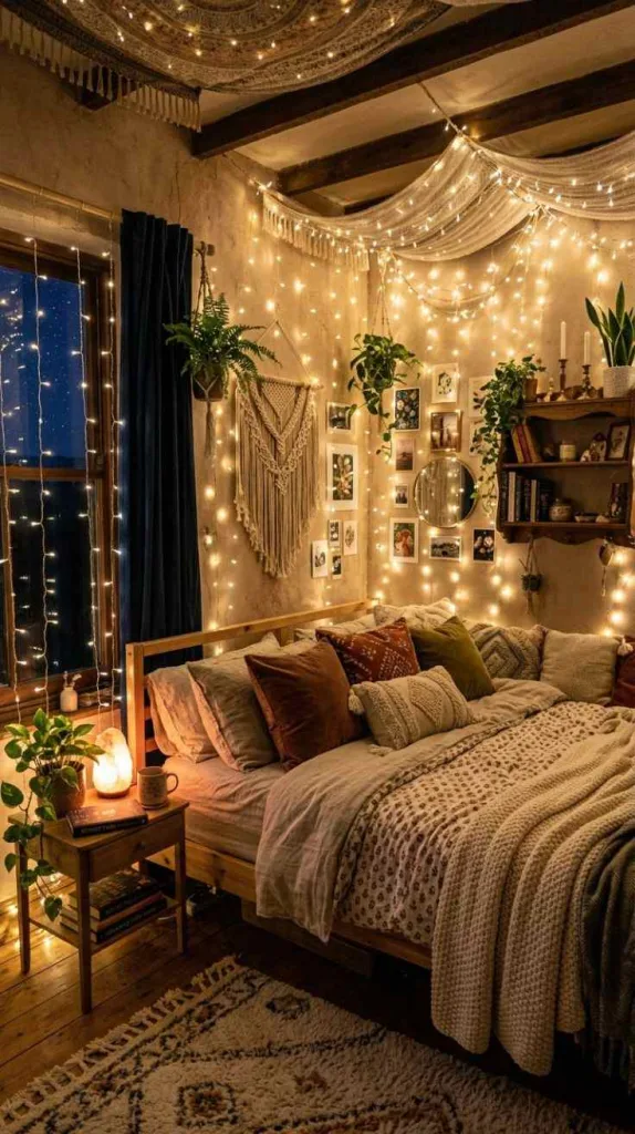 Fairy Light Wall Draping