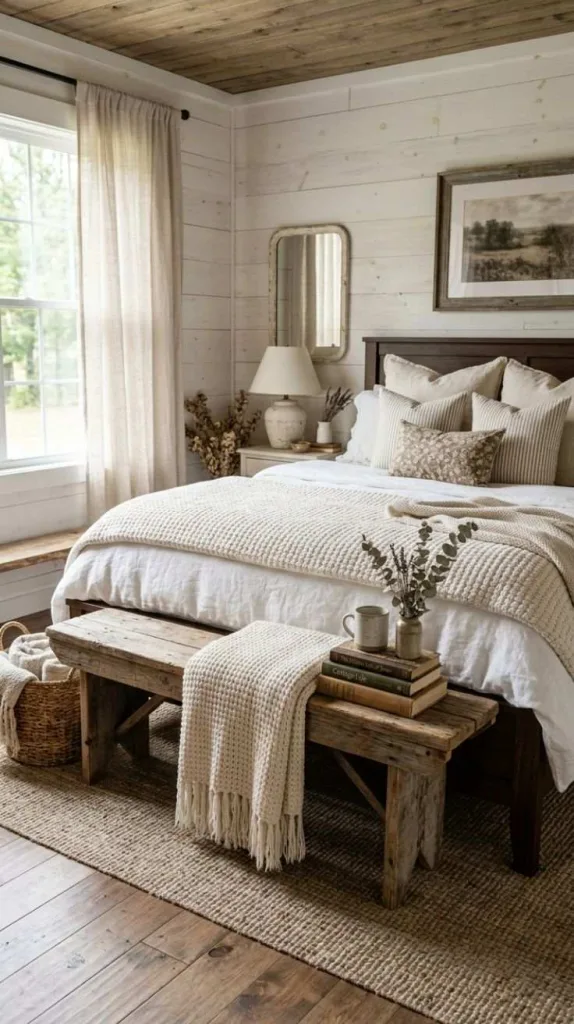 Farmhouse Bench Styling