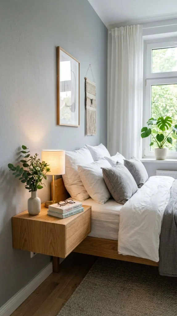 Floating Nightstand Styling