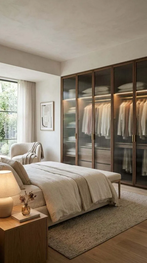 Fluted Glass Cupboard Doors