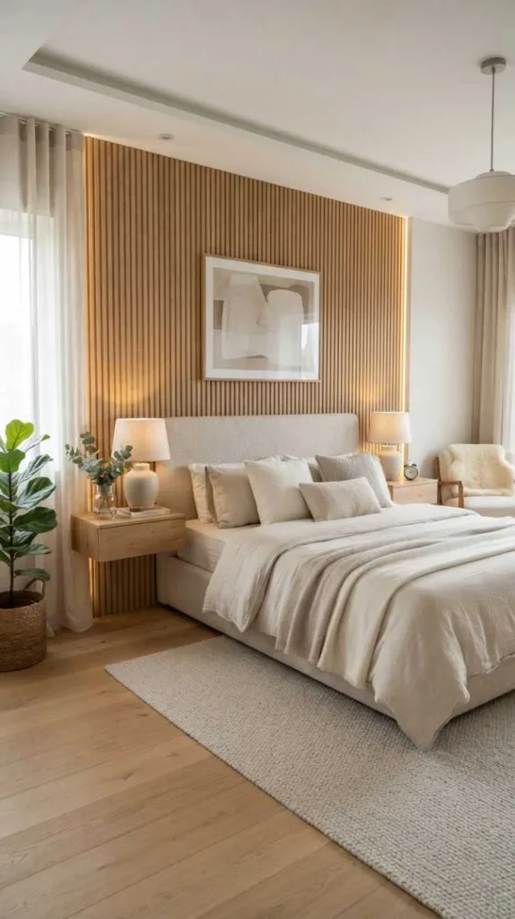 8+ Bedroom Interior Ideas for Modern Homes 5 Fluted Wall Panel Design