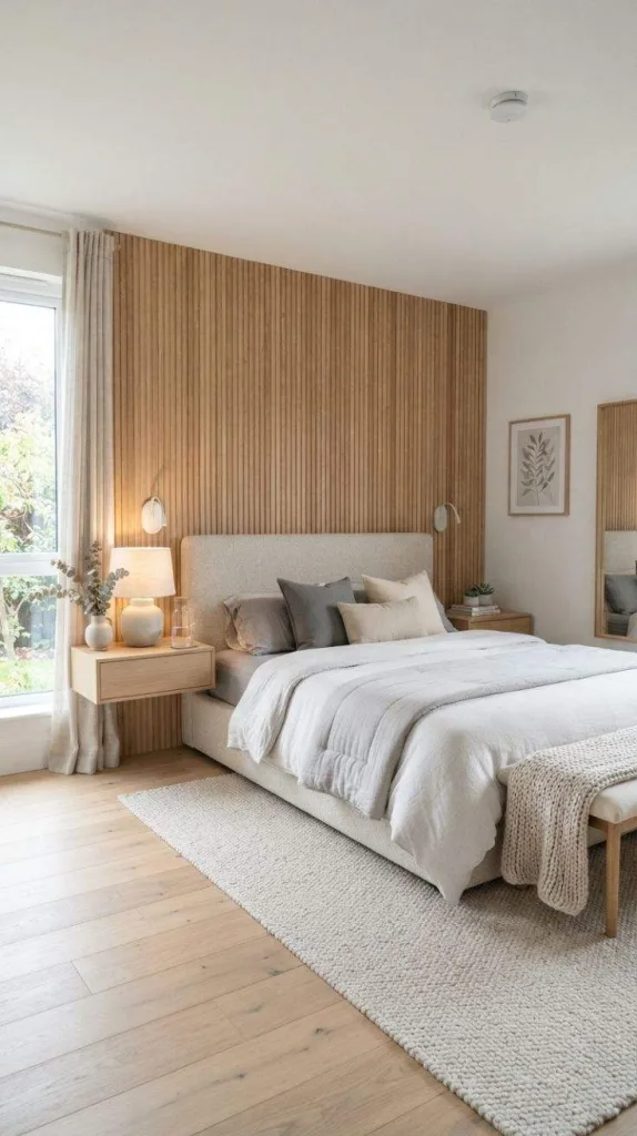 Fluted Wood Feature Wall