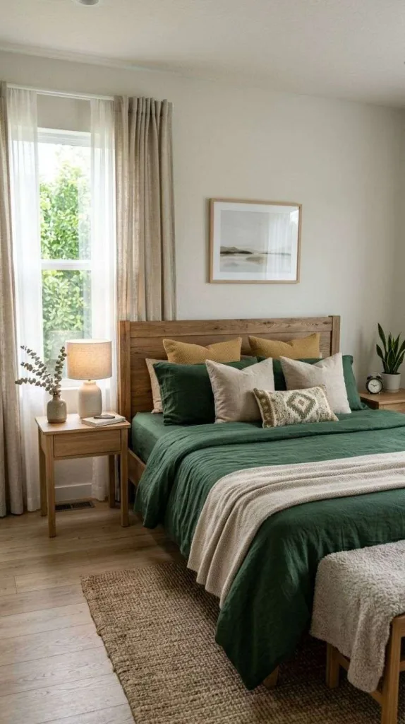 Find Your Perfect Bedroom Color Combination With These Ideas 10 Forest Green Linen