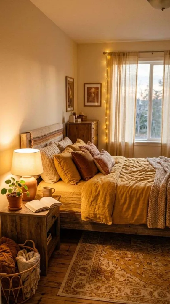 The Secret to a warm bedroom aesthetic That Feels Expensive 7 Golden Toned Cocoon