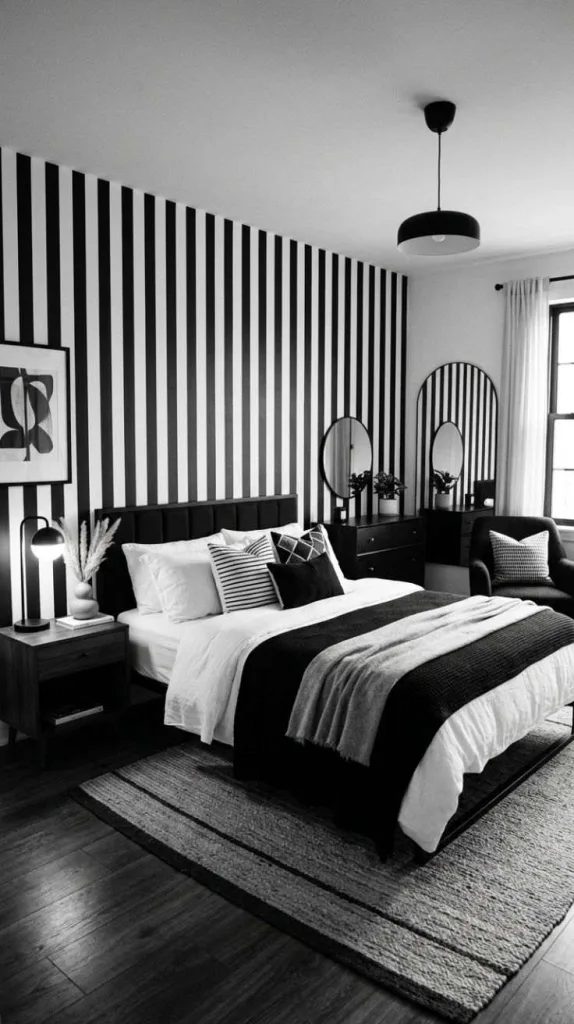 Graphic Stripe Accent Wall