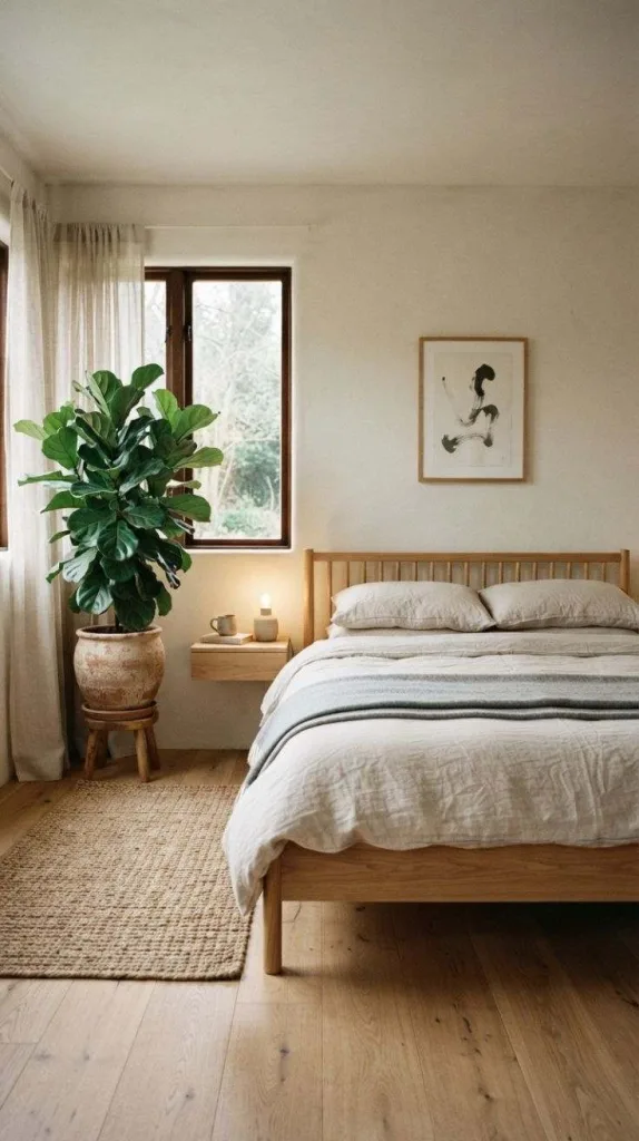 10 Minimalist Bedroom for a Stylish Home Space 12 Greenery in Japandi Styling