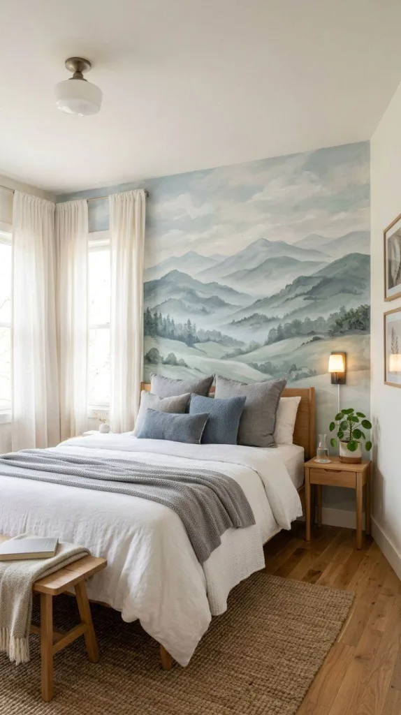 Bedroom Makeover Ideas for a Cozy Stylish Space 12 Hand Painted Mural Wallpaper