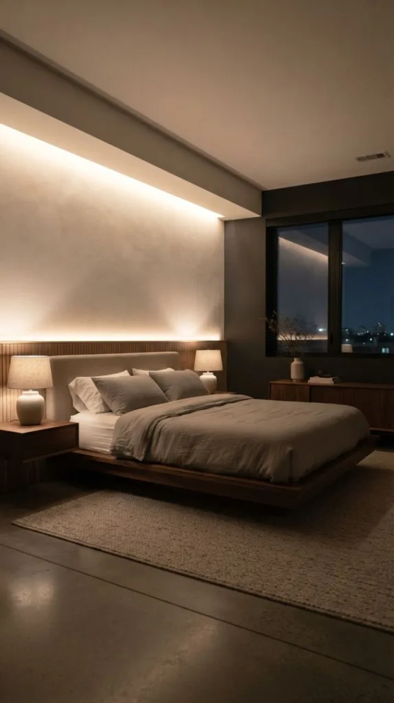10 Minimalist Bedroom for a Stylish Home Space 10 Hidden LED Cove Lighting
