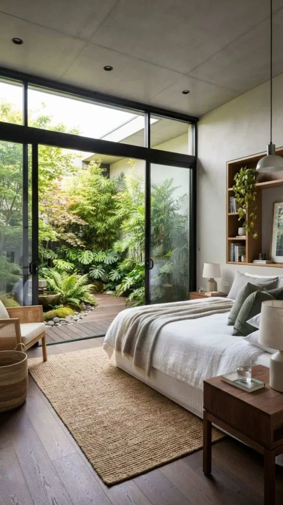 Indoor Courtyard Bedroom