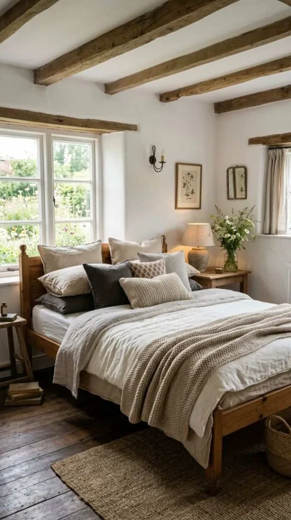 Layered Linen Farmhouse Bedding