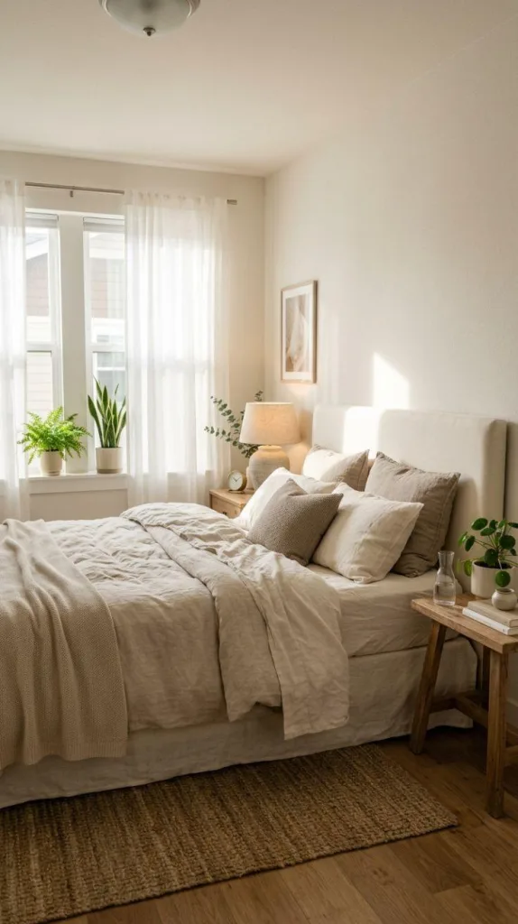 Neutral Bedroom Ideas for a Cozy Elegant Retreat 10 Linen Filled Bedroom