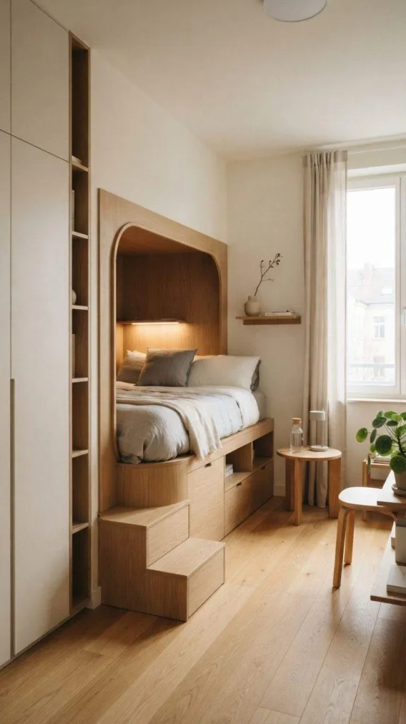 10 Bedroom Ideas for Small Rooms That Maximize Every Inch 11 Minimal Pod Bedroom Layout
