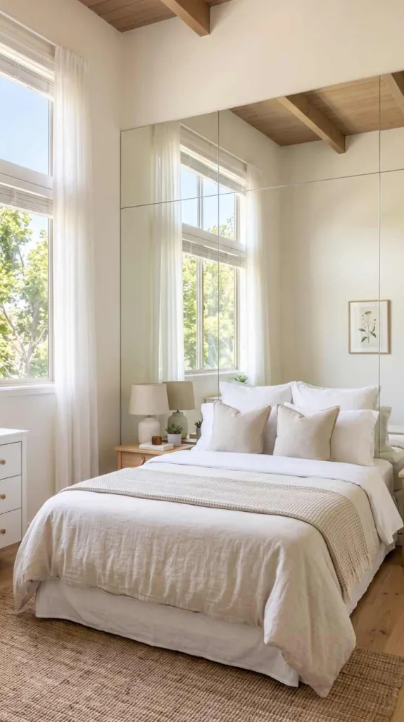 These Small Bedroom Ideas Prove You Don't Need More Space 9 Mirror Feature Wall