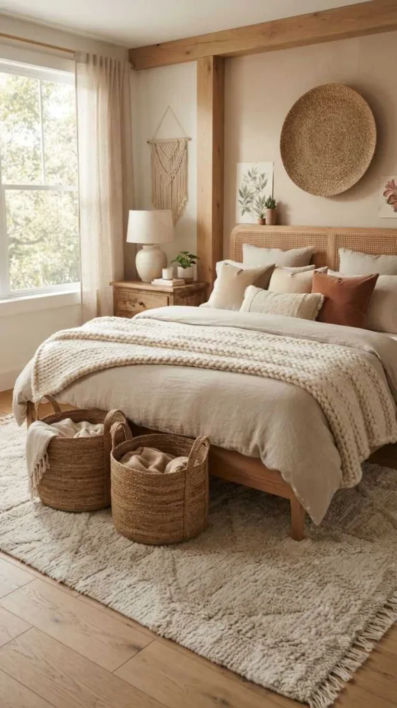 9+ Room Decor Bedroom Ideas for a Cozy Makeover 5 Mixed Texture Layering