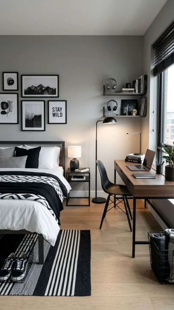 Modern Monochrome Bedroom