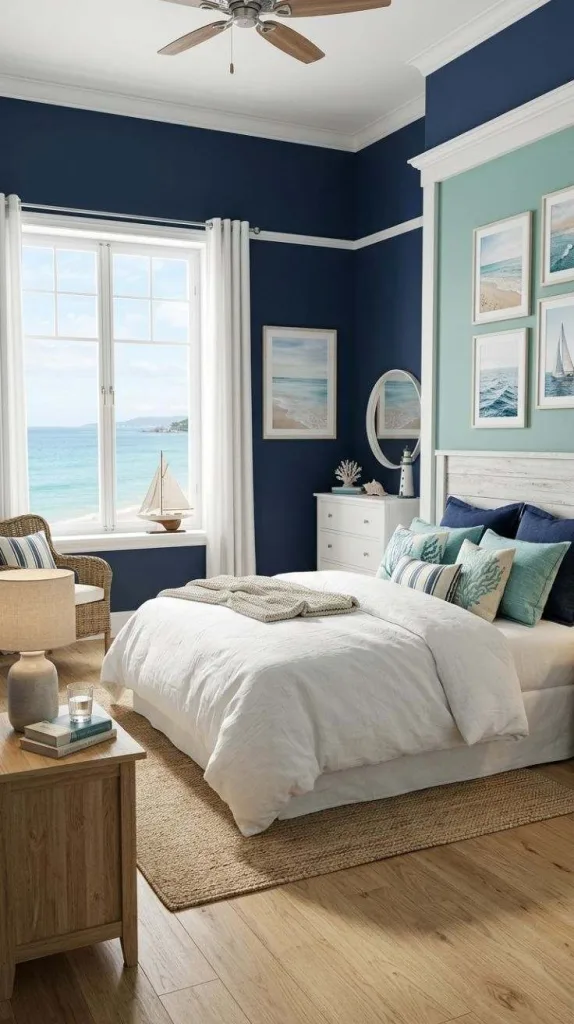 Navy Coastal Bedroom