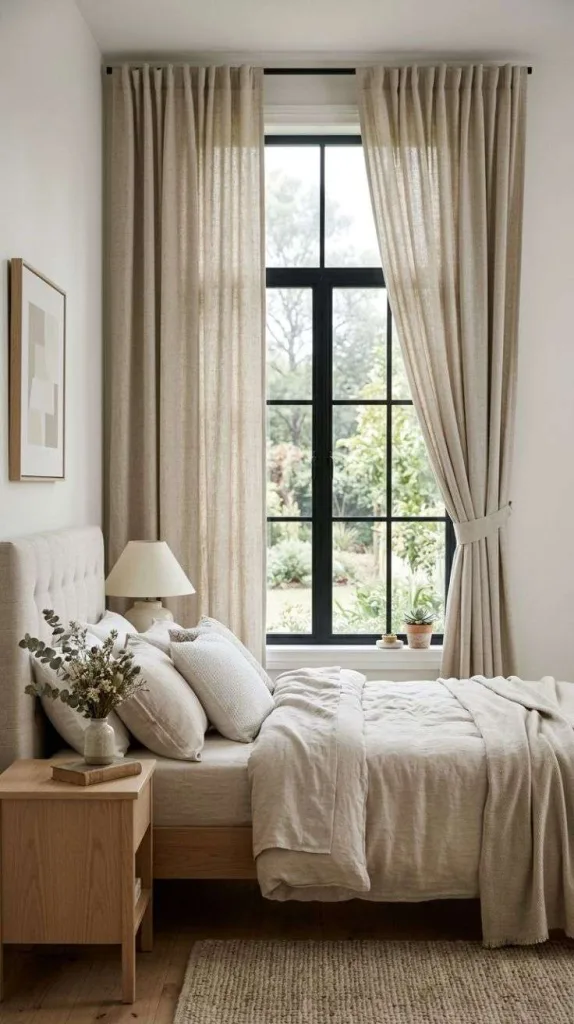 The Curtains Bedroom Everyone's Saving Right Now 9 Neutral Textured Panels