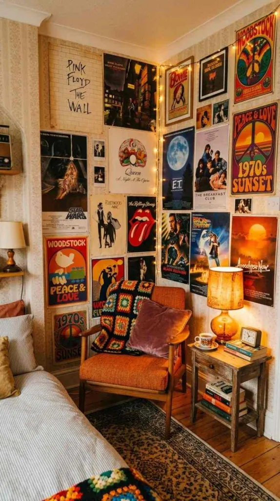 Posters on Wall Bedroom Inspo 10 Retro Poster Corner