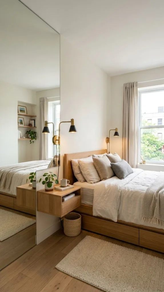 Space Saving Mirror Wall