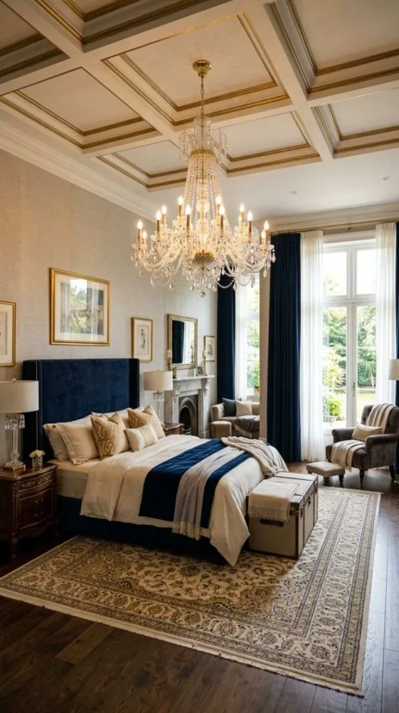 Statement Chandelier Bedroom