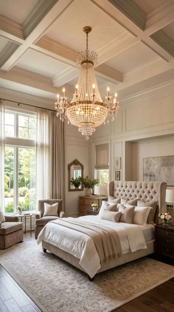 Bedroom Lighting Ideas for a Cozy Stylish Space 4 Statement Chandelier Bedroom
