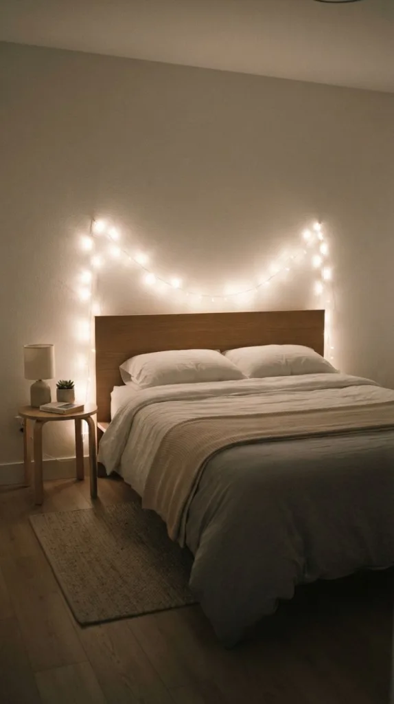 10 Minimalist Bedroom for a Stylish Home Space 8 String Lighting in Bedroom