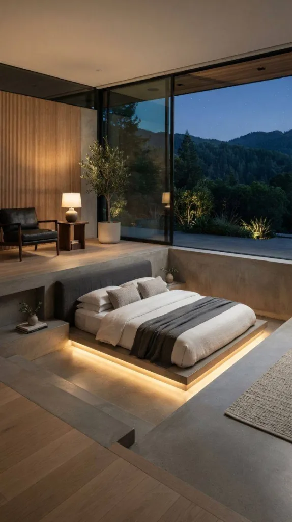 Sunken Modern Bedroom