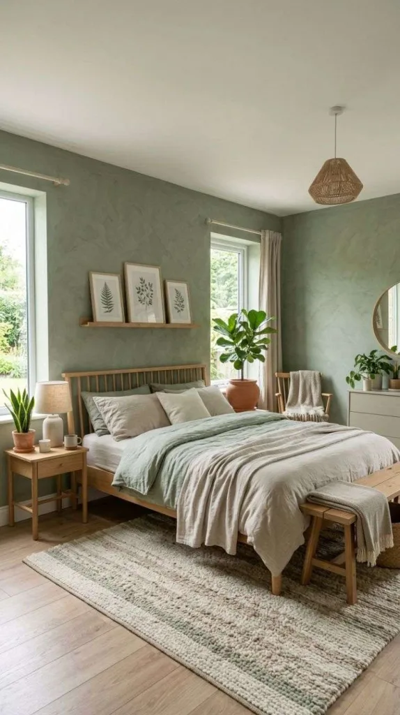 The Most Beautiful Sage Green Bedroom Ideas Worth Saving 10 Textured Plaster Walls
