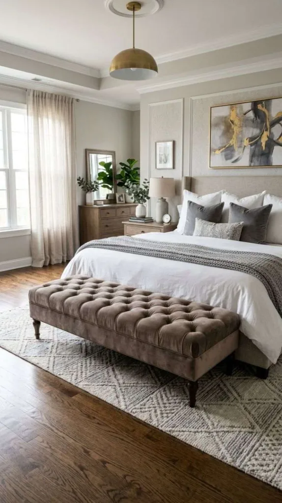 Bedroom Makeover Ideas for a Cozy Stylish Space 3 Tufted End of Bed Bench