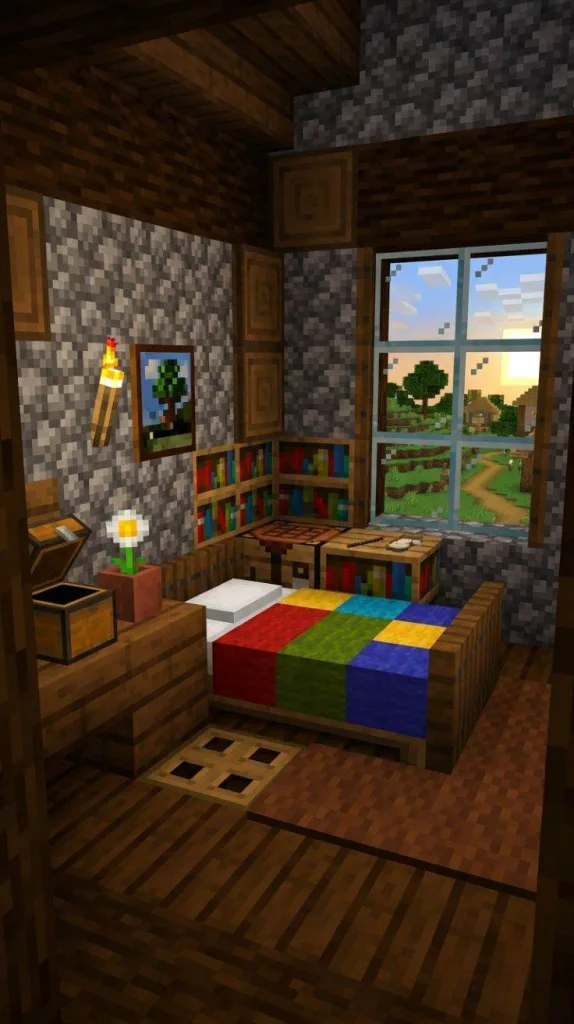 The Coolest Minecraft Bedroom Setups We've Ever Seen 8 Village Cottage Style