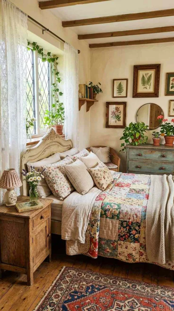 Cozy Bedroom Aesthetic for a Warm Dreamy Retreat 9 Vintage Cottage Charm