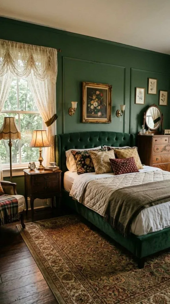 Try These Green Bedroom for a Calm and Stylish Space 10 Vintage Green Bedroom